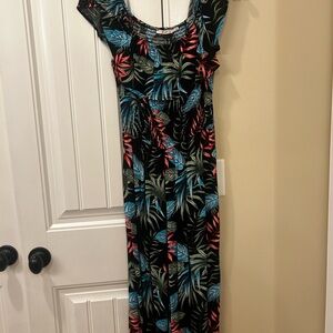 Francesca’s Tropical Print Jumpsuit